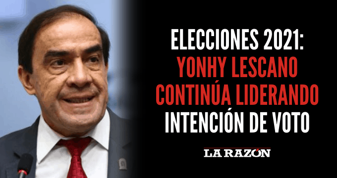 Elecciones 2021 Yonhy Lescano continúa liderando intención de voto