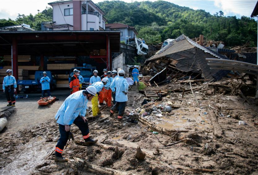 Un promedio de 126 muertos y 60 desaparecidos tras lluvias torrenciales en Japón