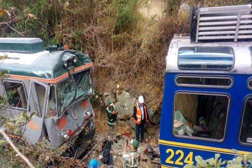 Dispusieron la detención de conductores por choque de trenes en Machu Picchu