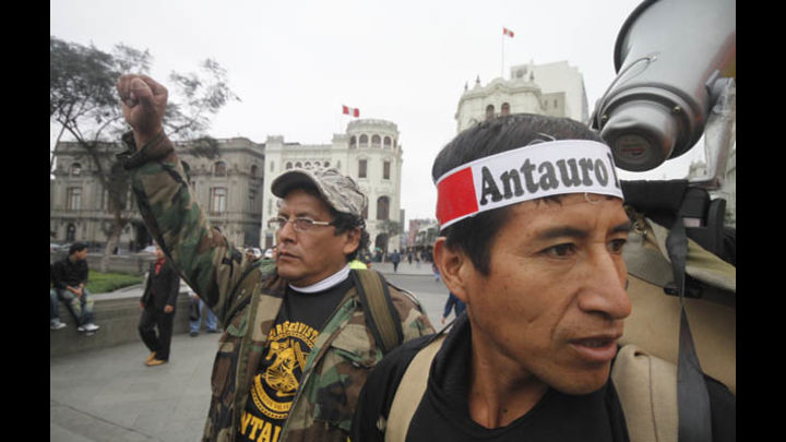 Etnocaceristas marchan por  la libertad de Antauro Humala
