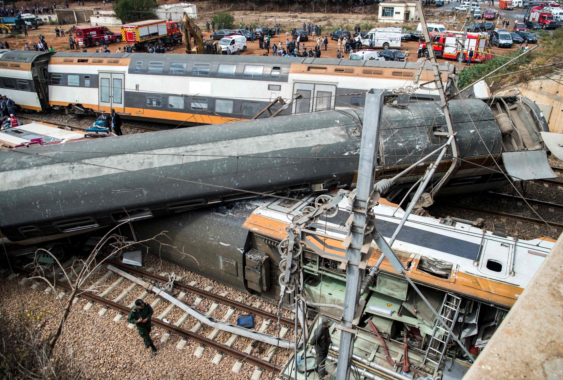 Seis muertos y 86 heridos en accidente de tren en Marruecos
