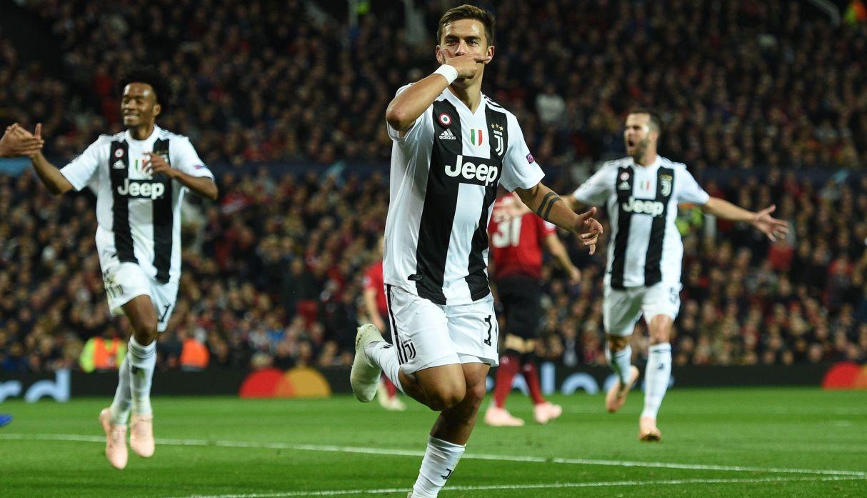 Con gol de Dybala: Juventus venció 1-0 al Manchester United por la Champions League