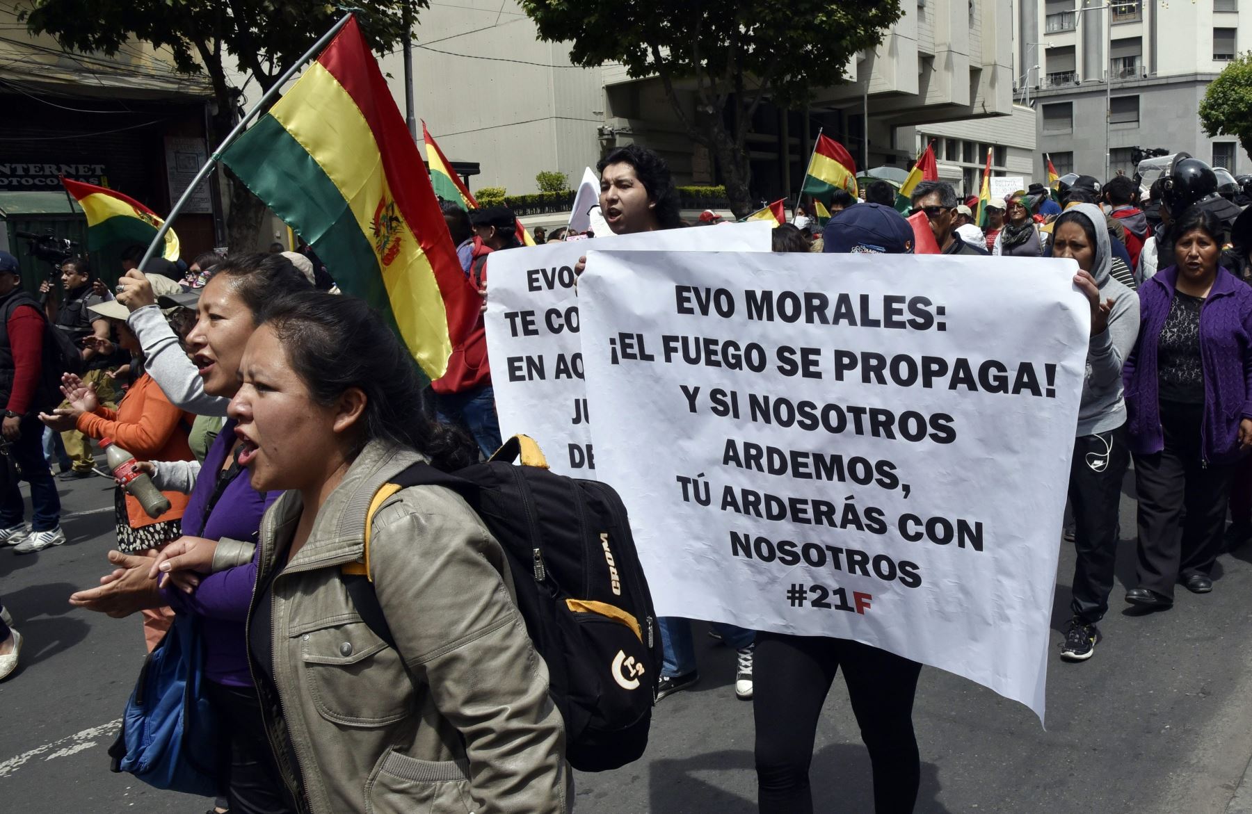 Bolivia vive jornada de huelgas ciudadanas contra la candidatura de Morales