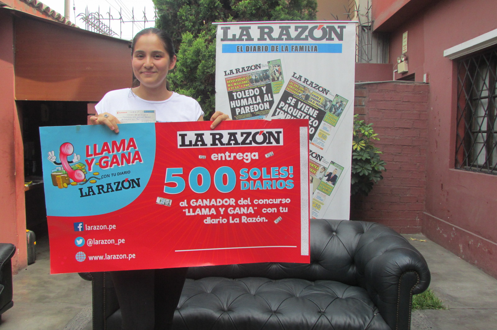 ¡FELICIDADES!: Joven estudiante se ganó ‘Billetazo’ del Diario La Razón