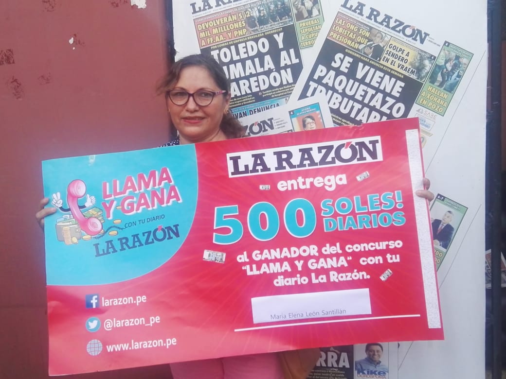 ¡Regalones!: Maria Elena León Santillán se llevó el ‘Billetazo’ del Diario La Razón