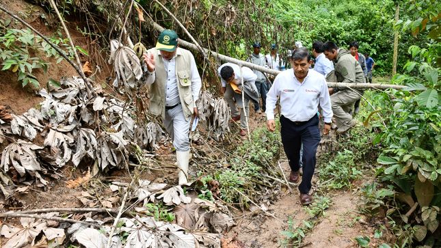 Morán inspeccionó en Pasco zonas afectadas por intensas lluvias