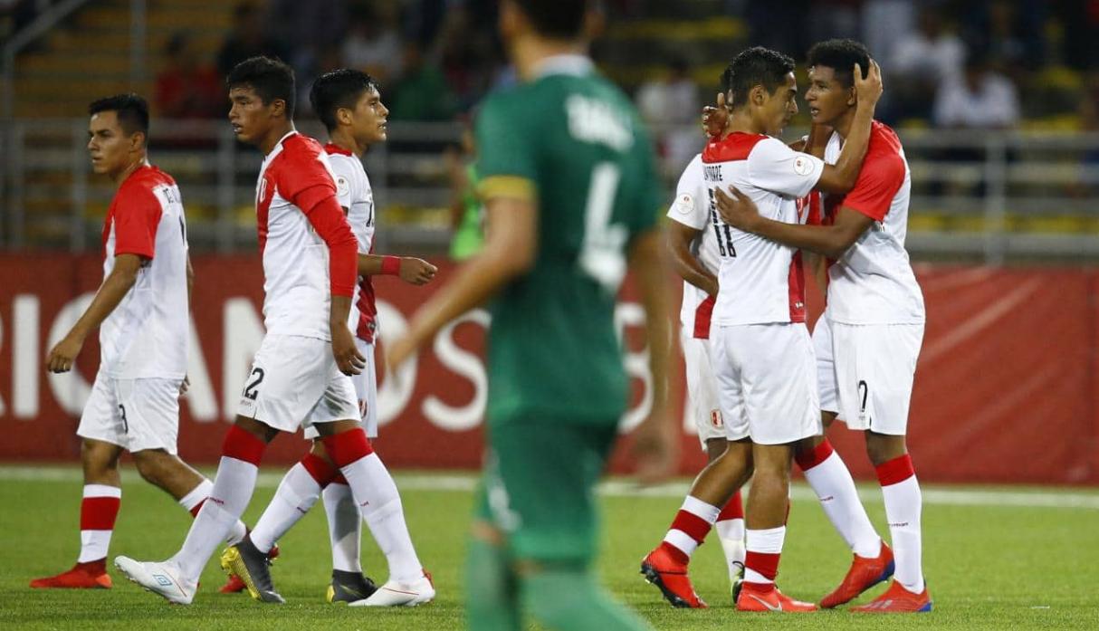 Perú venció 3-1 a Bolivia en partido por el Sudamericano Sub 17