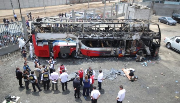 Fiori: Cortocircuito en sistema de aire causó incendio en bus «Sajy»