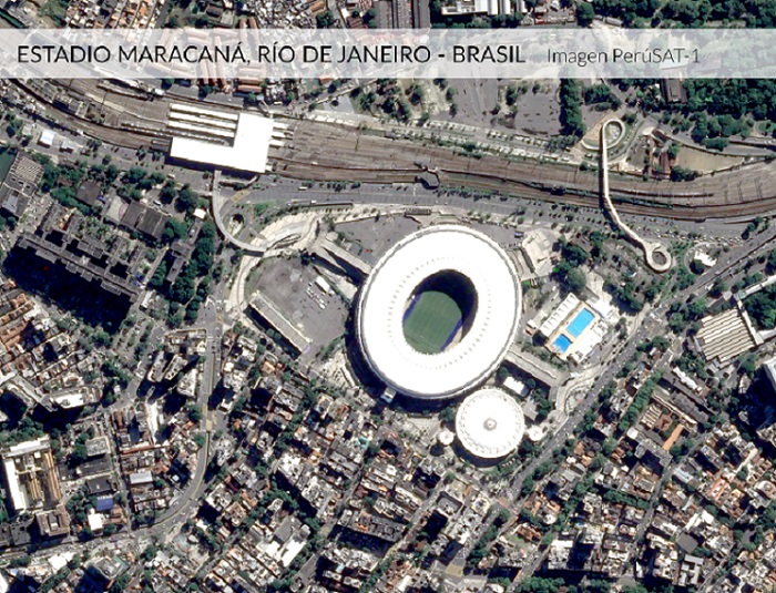 Estadios de la Copa América captados por el satélite PerúSAT-1