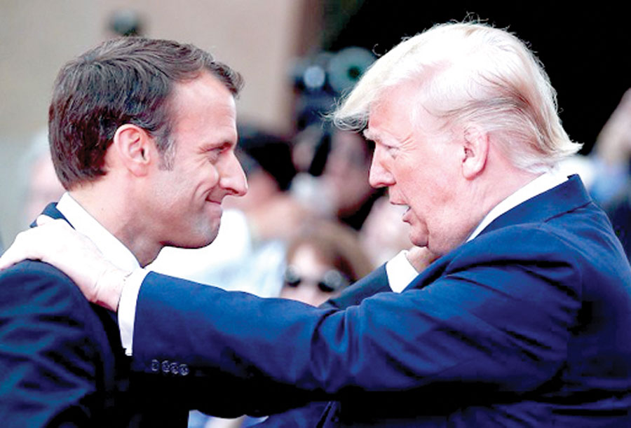 Presidente-de-Francias,-Emmanuel-Macron-y-EEUU,-Donald-Trump