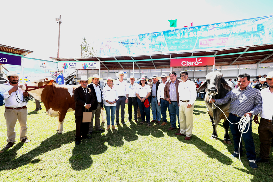 Presidente del Consejo de Ministros, Salvador del Solar, y gobernador de Cajamarca, Mesías Guevara, inauguraron el 58 Feria Fongal.