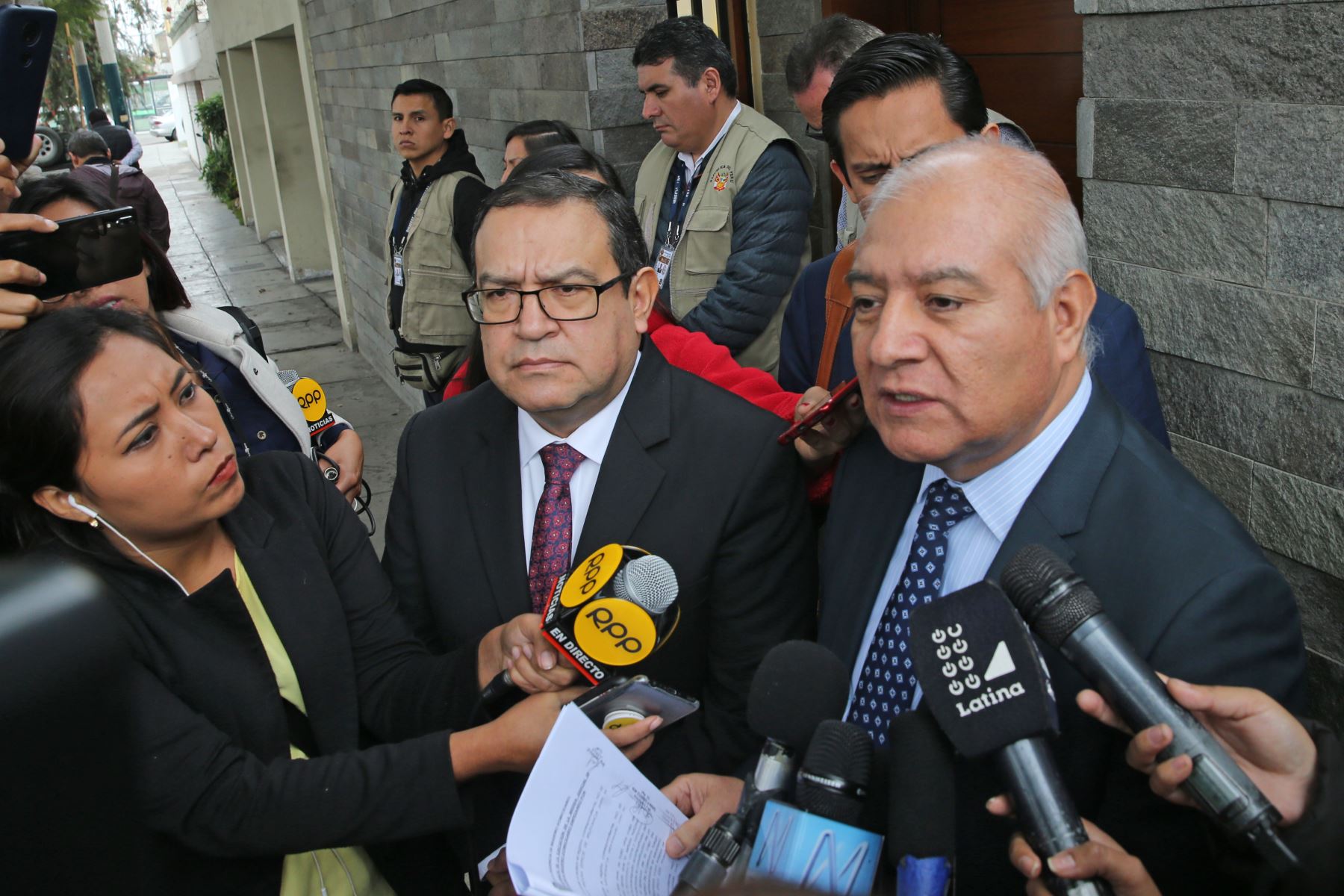 Wilfredo Pedraza y Alberto Otárola, Abogados de la familia, Ollanta Humala Tasso y Nadine Heredia Alarcón.