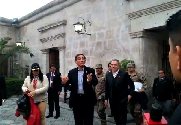 Tía María: Presidente Vizcarra y premier Del Solar llegaron a Arequipa para iniciar diálogo