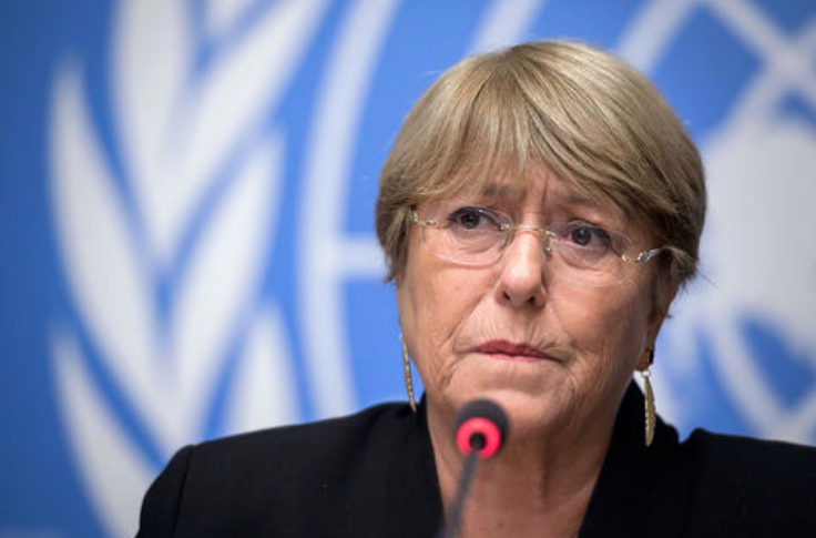 Michelle Bachellet, Comisionada de Naciones Unidas para los Derechos Humanos. Foto: AFP