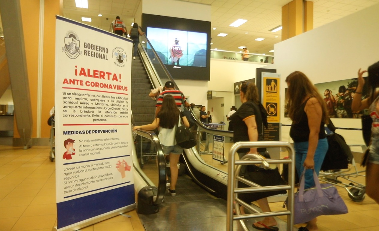 Sanidad del aeropuerto Jorge Chávez en alerta por coronavirus