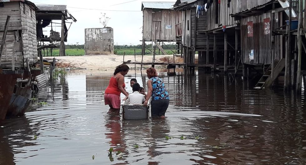 Cuatro comunidades inundadas por el desborde del río Marañón