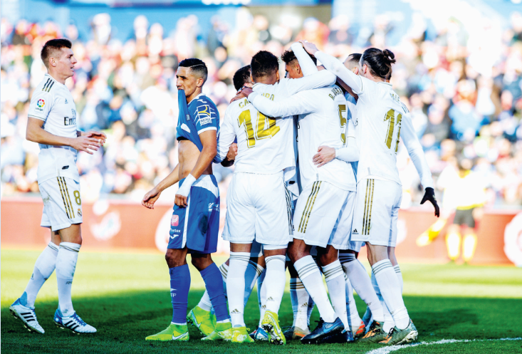 Real Madrid golea por 3-0 al Getafe en la Santander
