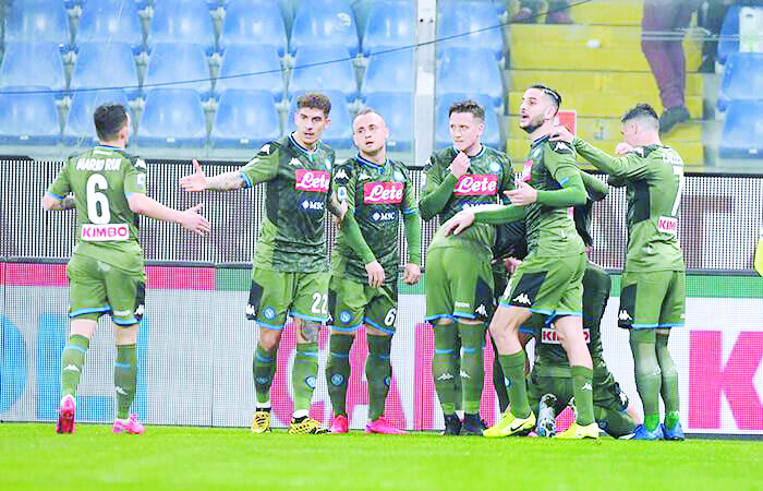 Napoli se impone de visita 4-2 contra Sampdoria