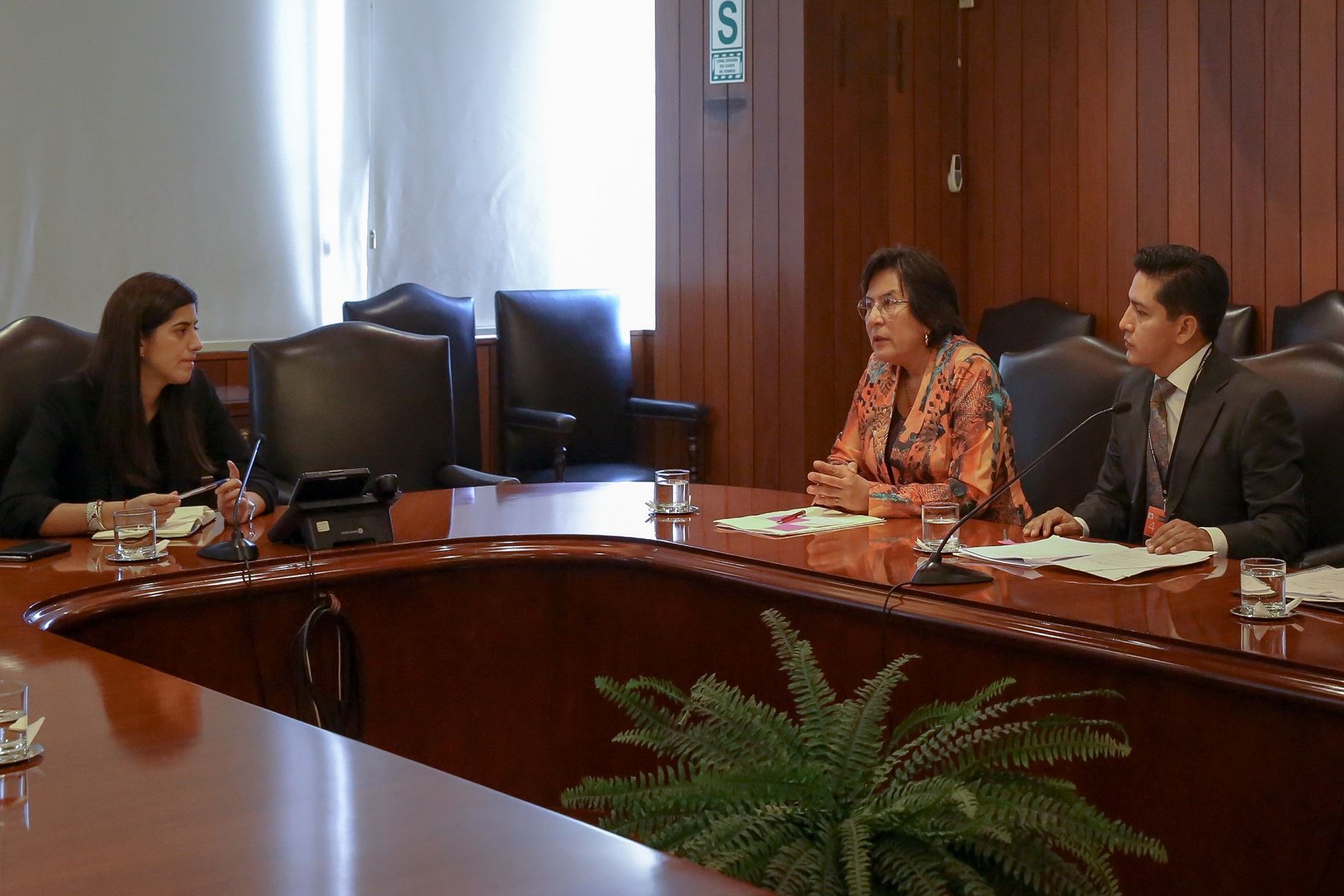 Ministra de Economía y Finanzas, María Antonieta Alva, se reunió con presidenta del TC, Marianella Ledesma.