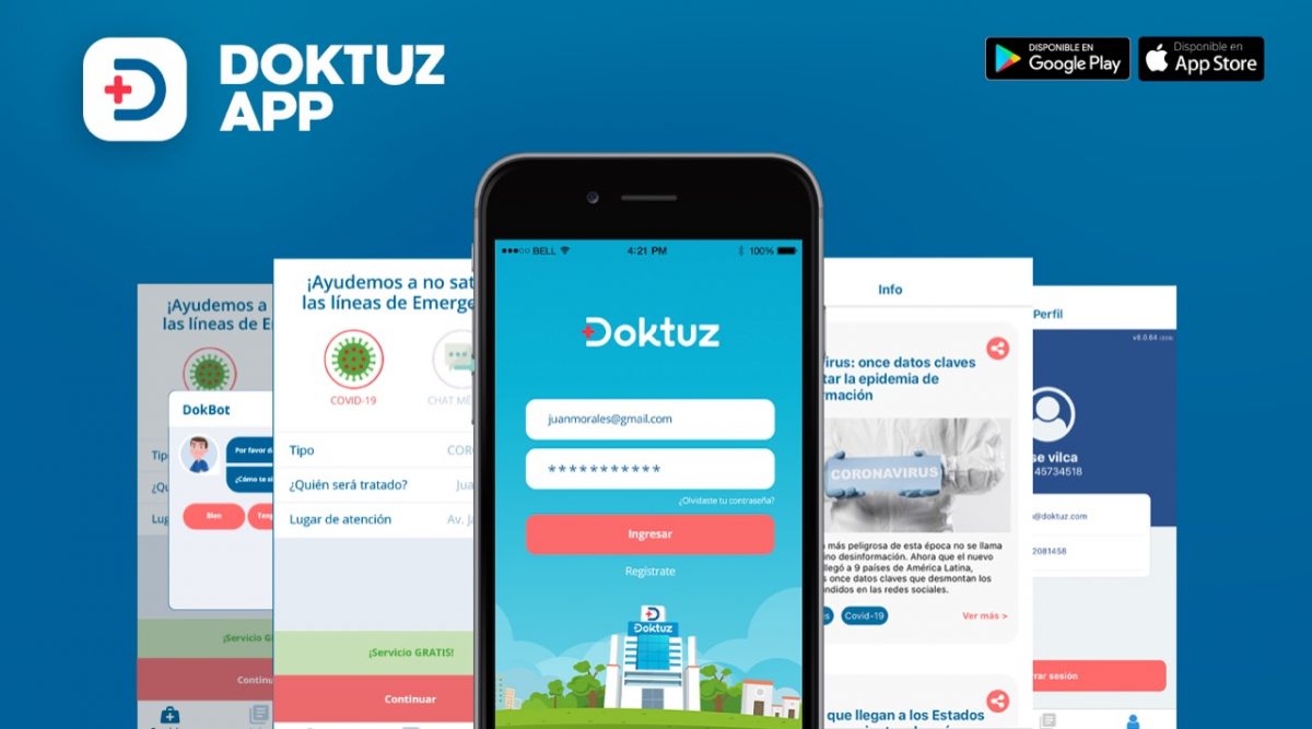 Doktuz, una APP para celulares que permite medir el riesgo de tener coronavirus