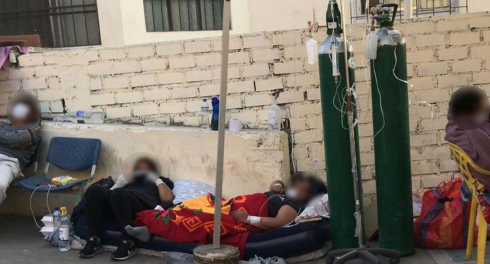 Pacientes con Covid-19 en Hospital Dos de Mayo son atendidos en el suelo