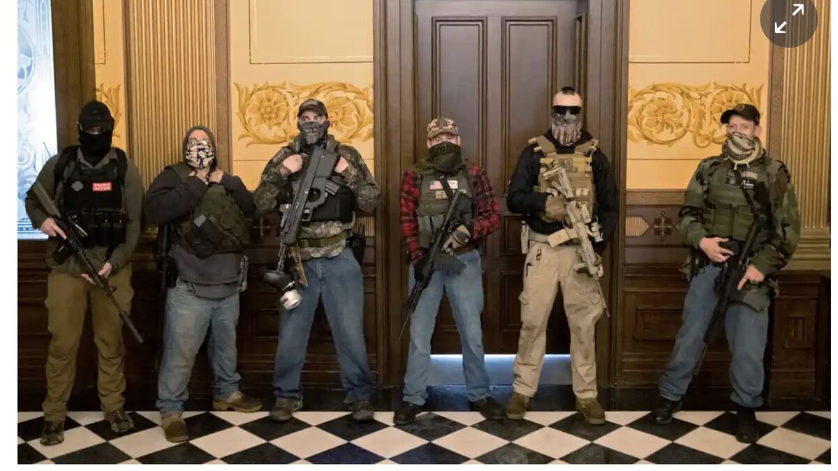 Manifestantes con armas largas irrumpen en el Capitolio de Michigan