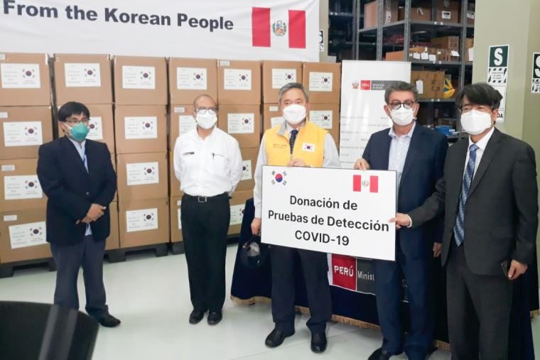 Corea donó 50,000 pruebas rápidas de diagnóstico al Perú