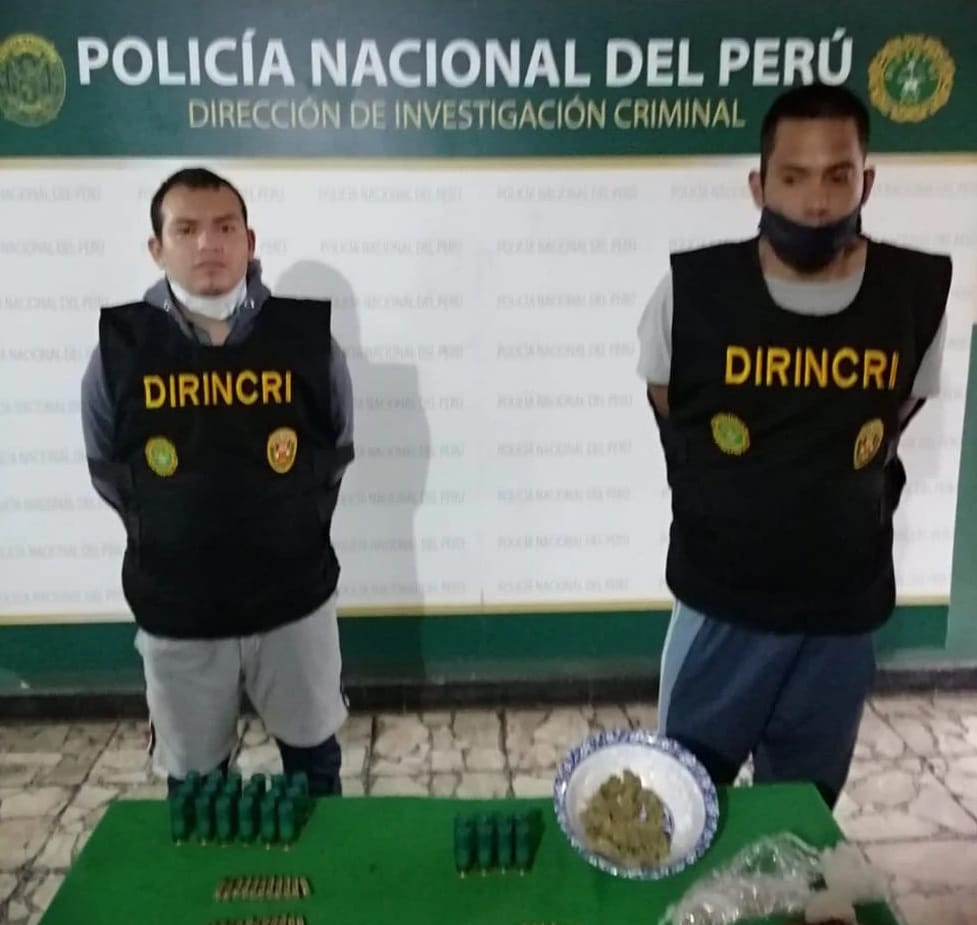Detienen a hijo de alcalde de Breña con marihuana y municiones
