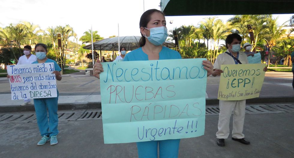 Médicos del Vraem protestan ante falta de equipos contra el COVID-19