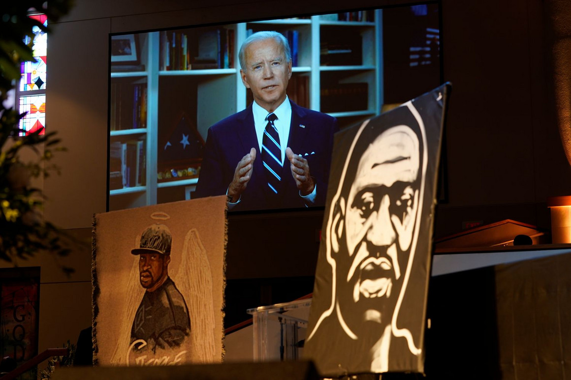 Joe Biden en el funeral de Floyd: “Llegó el momento de la justicia racial”