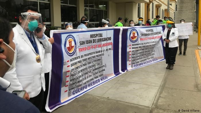 Protesta de trabajadores de salud
