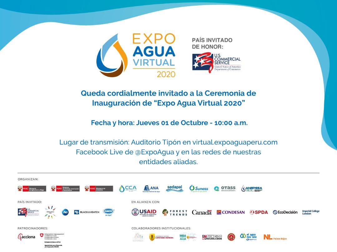 Expo Agua Virtual 2020 se pone a disposición de los 374 proyectos de agua y saneamiento de Arranca Perú