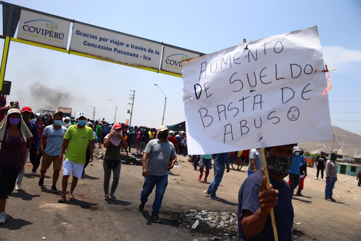 Trabajadores de agroexportadoras anunciaron paro indefinido en Ica