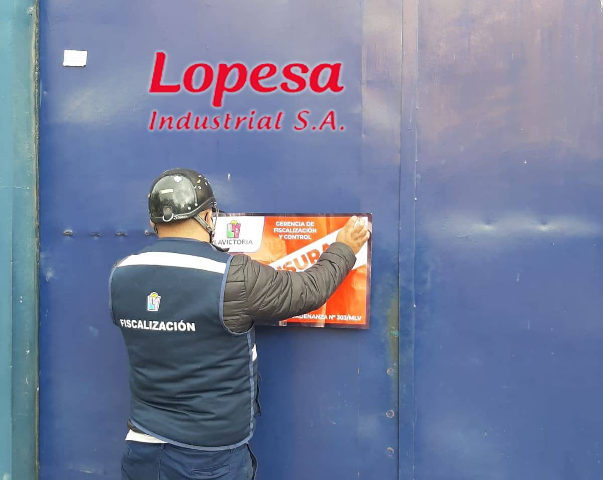 Lopesa Industrial es cerrada por la Municipalidad de La Victoria