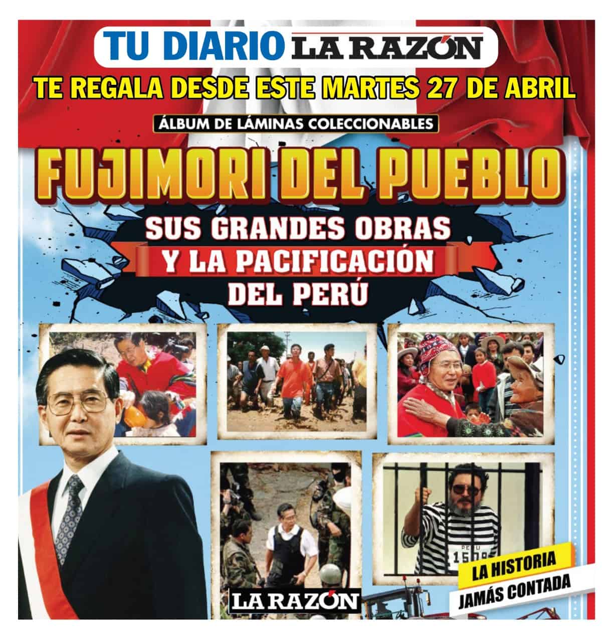 La Razón te trae el álbum “Fujimori del pueblo, sus grandes obras y la pacificación del Perú”