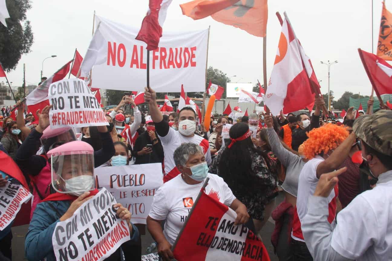 Un 78.8% de peruanos cree que hubo fraude en las últimas elecciones