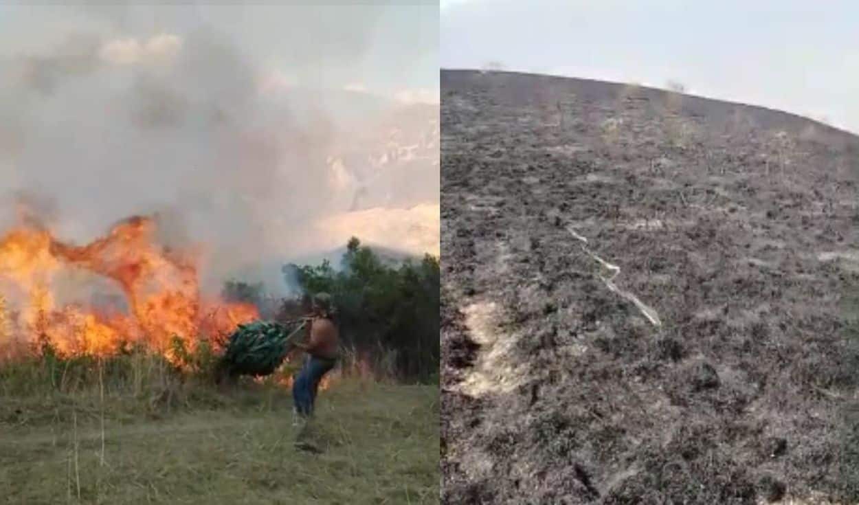 Inacabable incendio de tres días sigue afectando a Huánuco