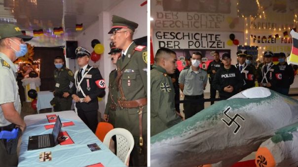Colombia: Policía generó polémica por realizar evento con disfraces e iconografía nazi