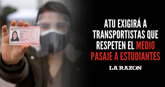 ATU exigirá a transportistas que respeten medio pasaje a estudiantes