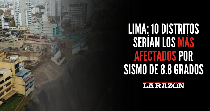 Lima 10 Distritos Serían Los Más Afectados Por Sismo De 8 8 Grados La Razón