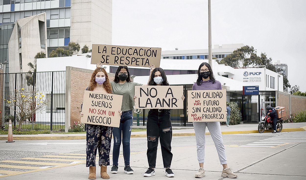 En contra. Estudiantes saldrán a marchar este miércoles en contra de acciones parlamentarias. Foto: Antonio Melgarejo/La República