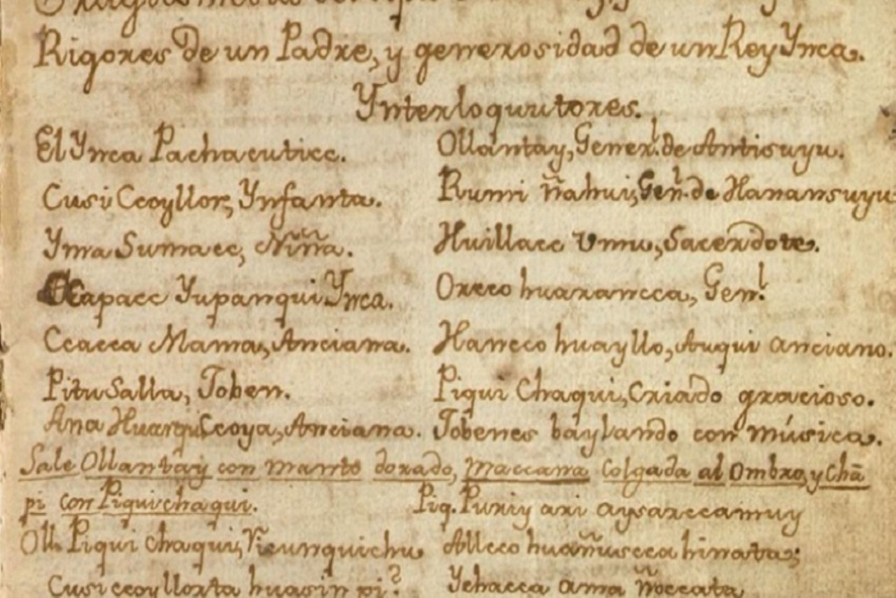 Copia manuscrita de "Ollantay" es Patrimonio Cultural de la Nación