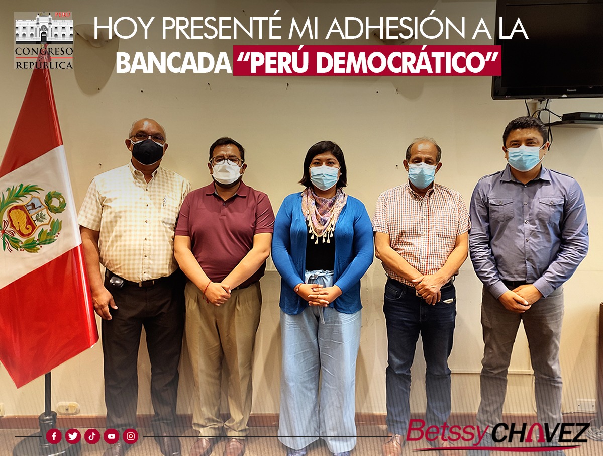Betssy Chávez se une a la bancada de Perú Democrático