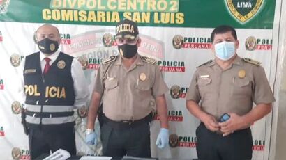 Durante el operativo efectuado en San Luis por la PNP en el estado de emergencia, también se detuvo a tres hombres acusados de robo. 