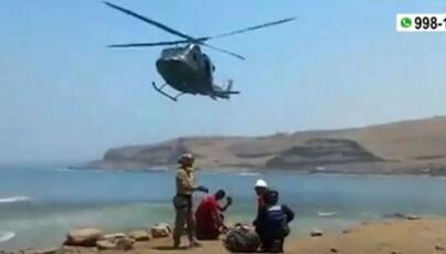 Chorrilos: Ciclista cae en abismo y es llevado en helicóptero