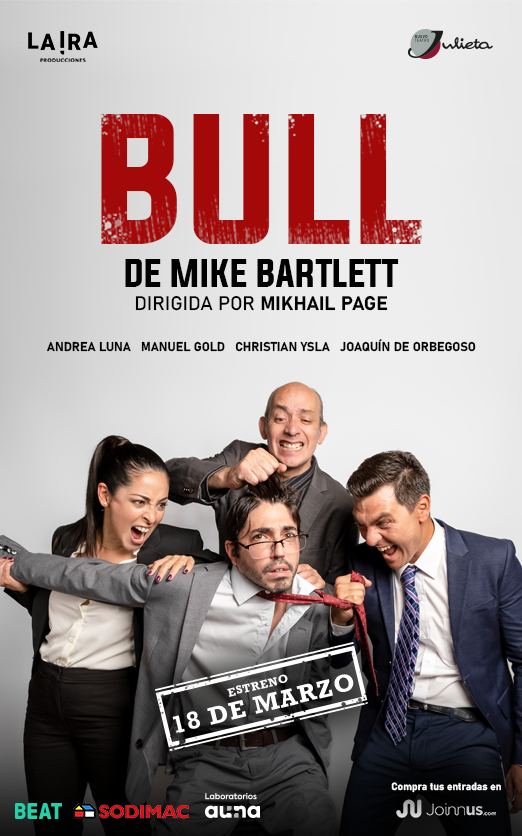 'Bull' bajo la dirección de Mikhail Page se estrena hoy en el Nuevo Teatro Julieta