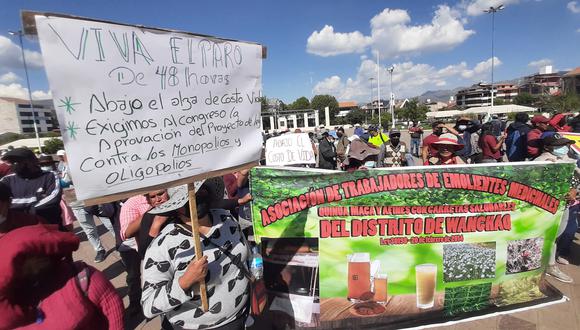 El sur protesta contra Pedro Castillo
