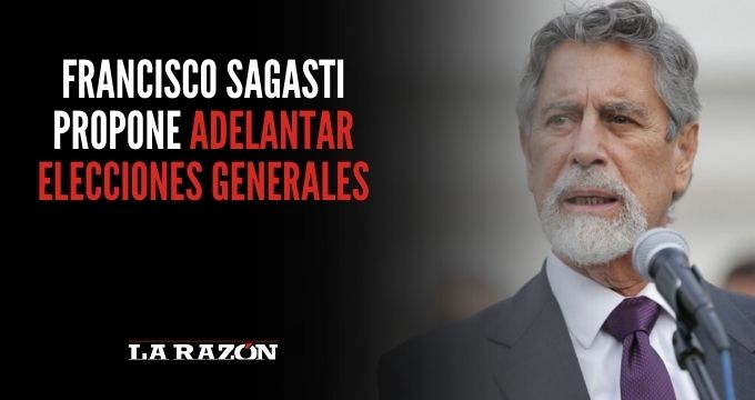 Francisco Sagasti propone adelantar elecciones generales