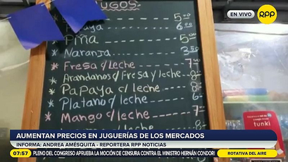Alrededor de dos y tres soles más cuestan ahora los jugos de frutas en el Centro de Lima. Debido a esto, muchos vendedores fueron afectados