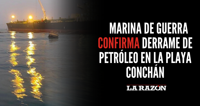 Marina de Guerra confirma derrame de petróleo en la playa Conchán